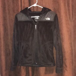 black, hooded north face